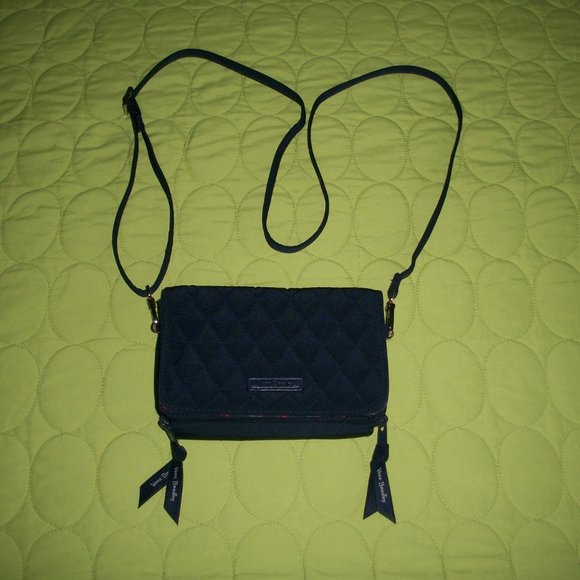 Vera Bradley Dark Blue Wristlet/Crossbody Wallet - Picture 3 of 15